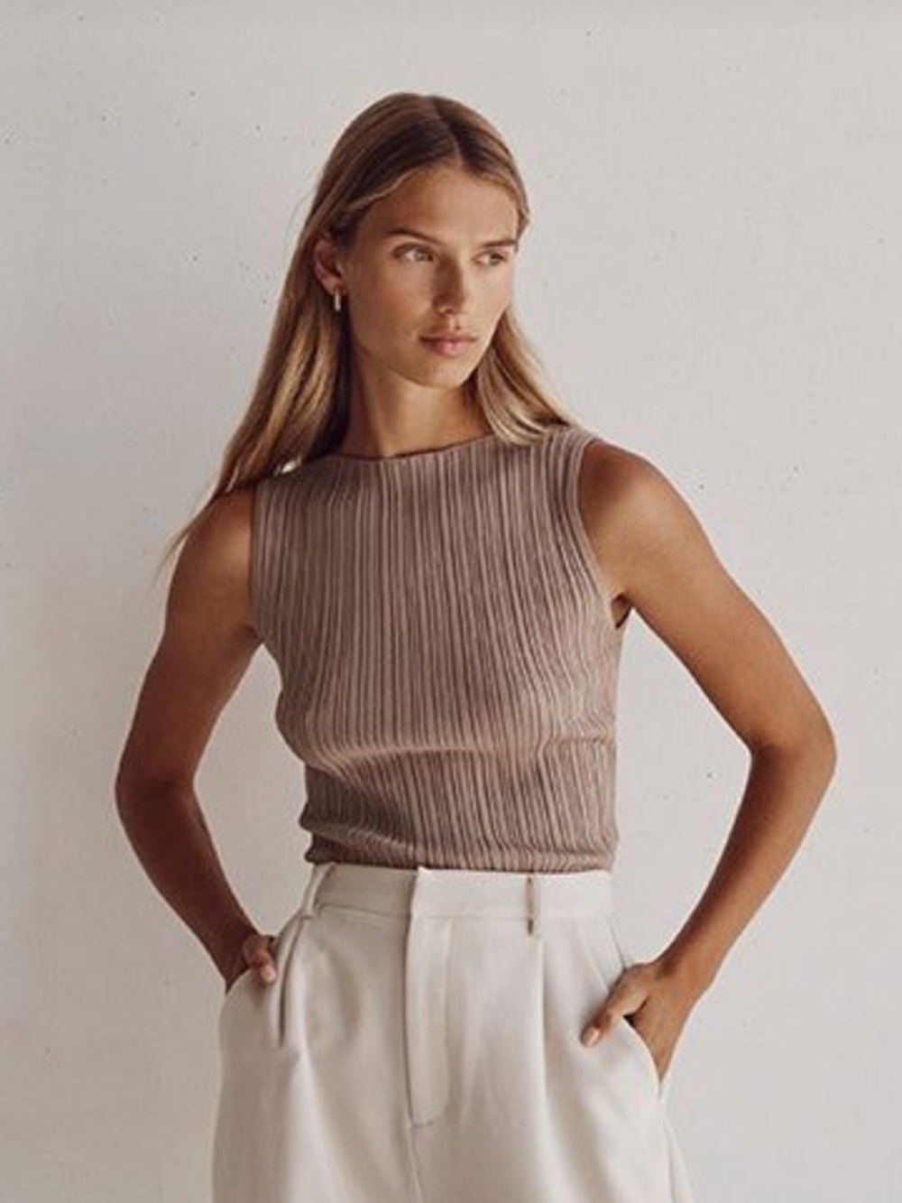 DISSH Sienna Taupe Knit Tank